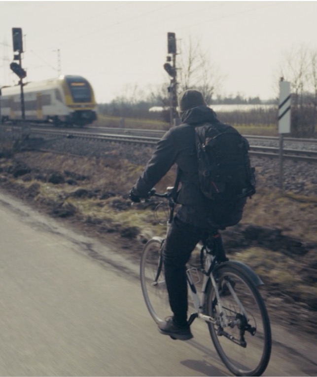 Sven mit Fahrrad